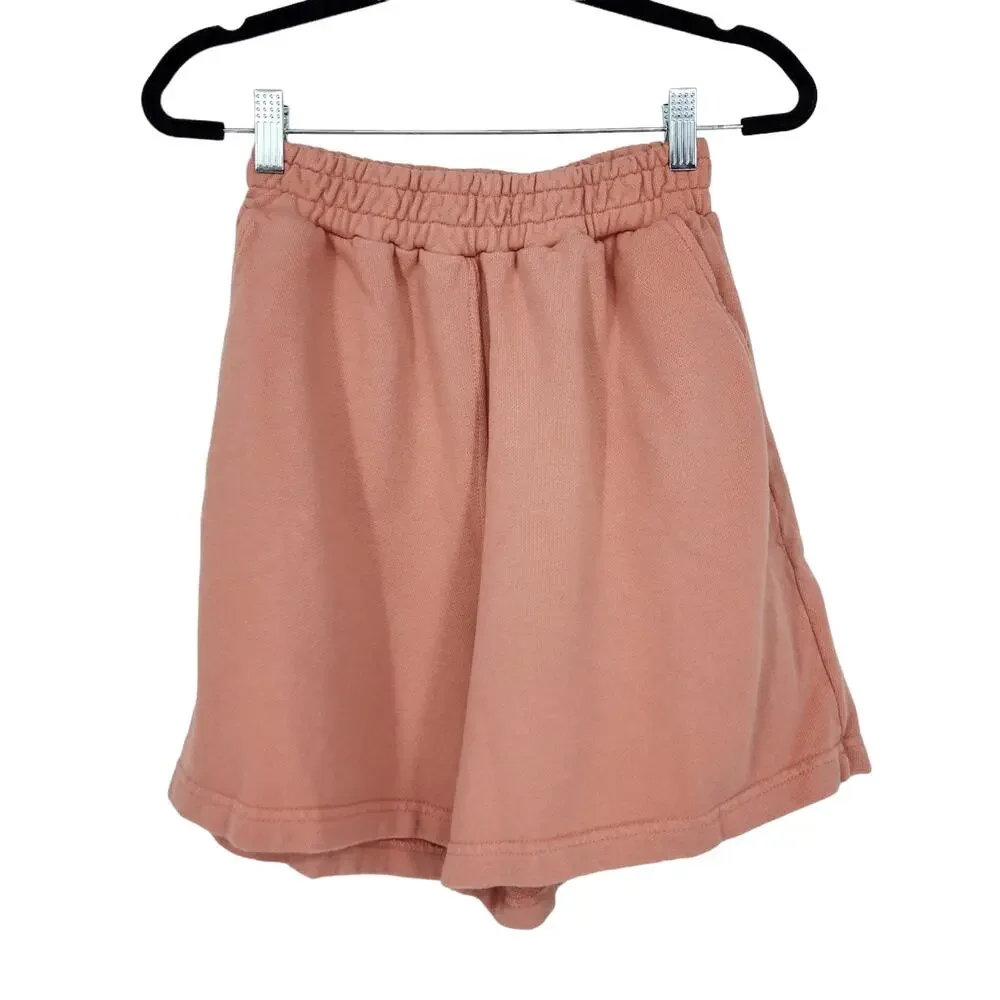 Revolve Sixthreeseven Cotton High Rise The Sweat Short in Salmon Size Small